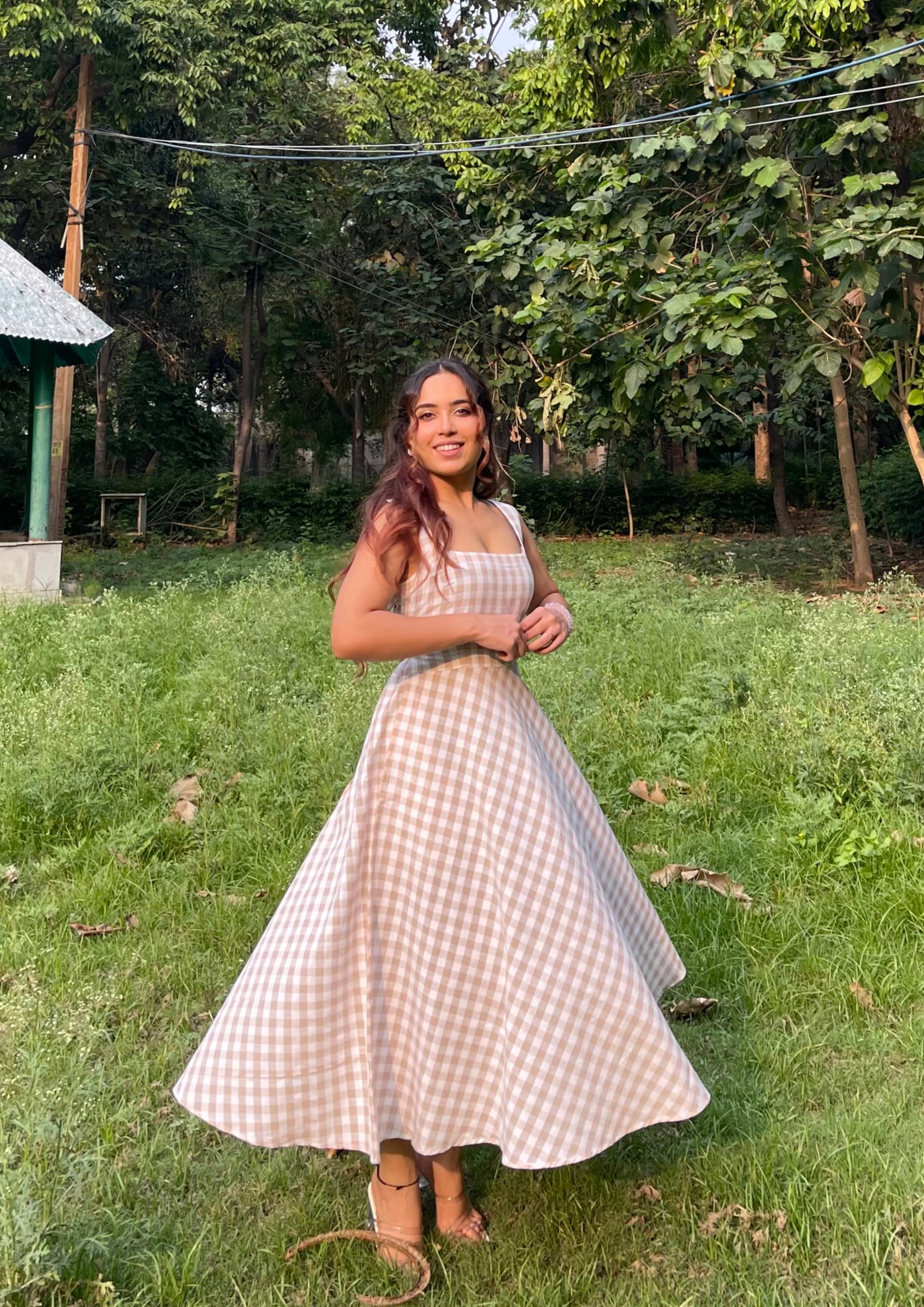 Gingham & Grace Midi Dress