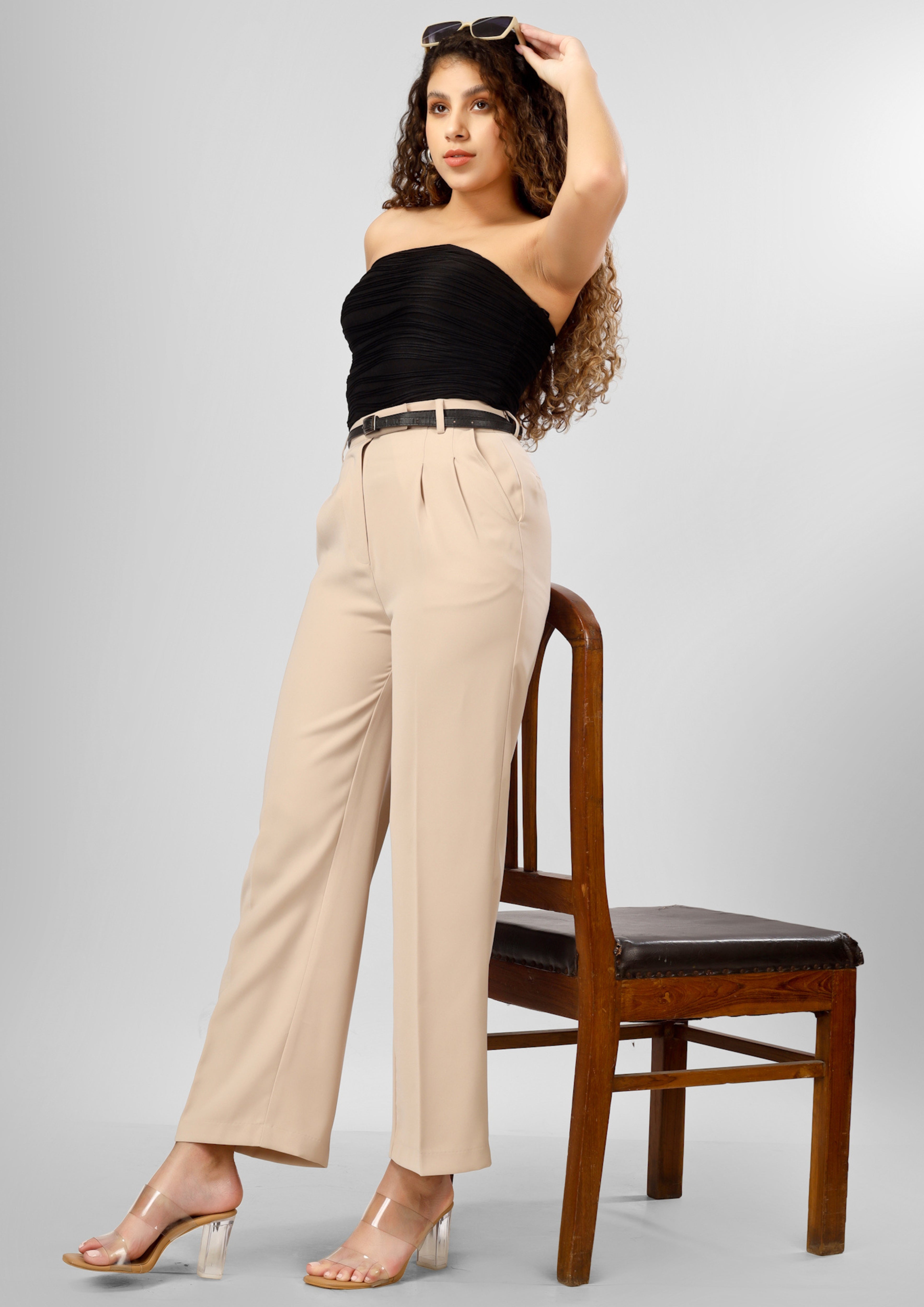 Premium Signature Wide Leg Trousers