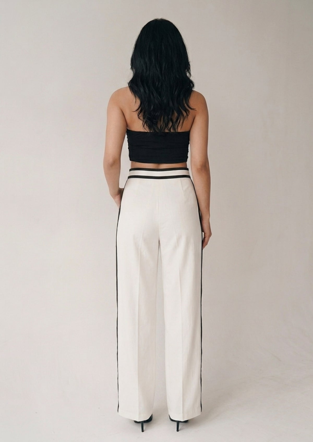 Twin Belt Straight Trousers