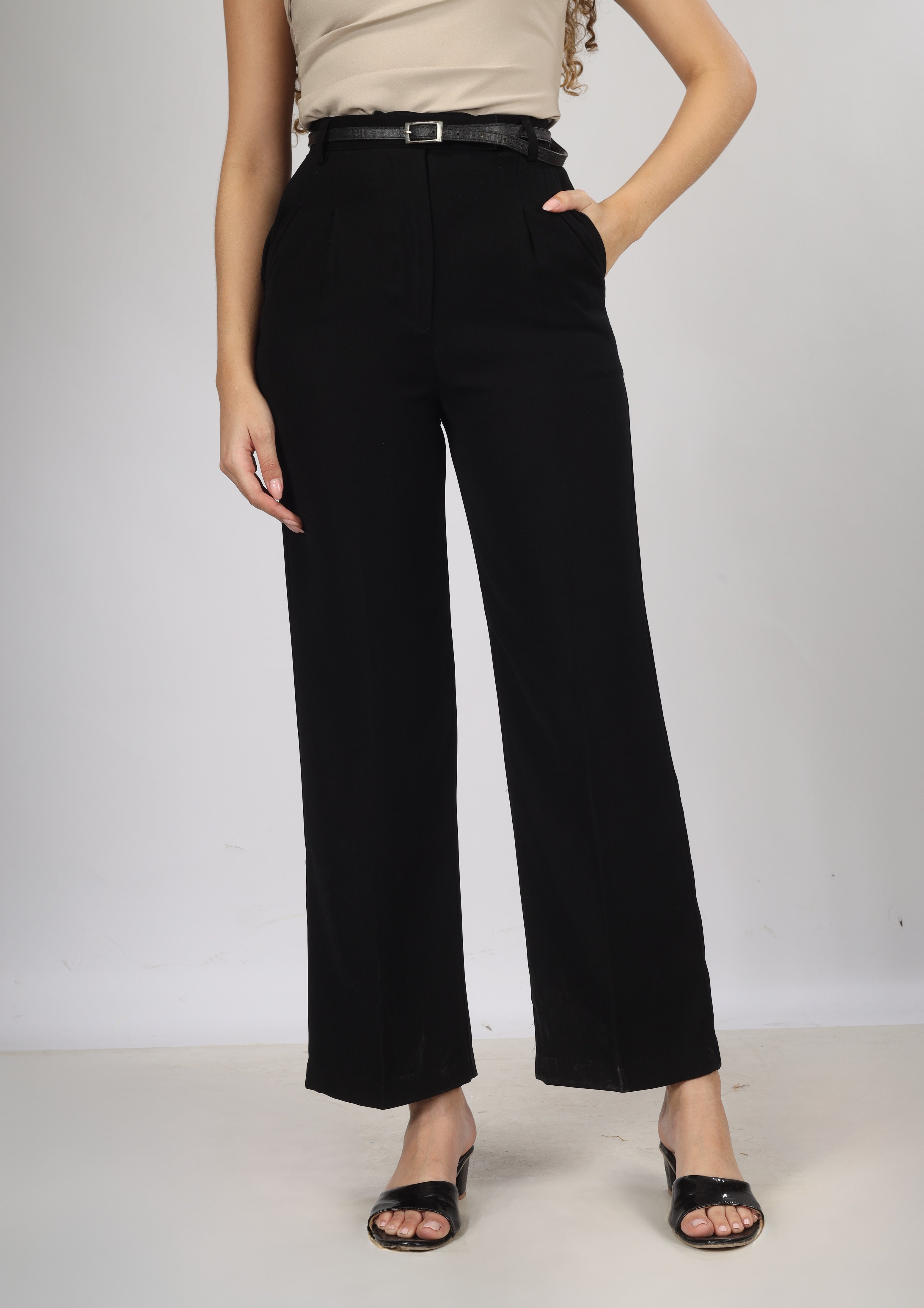 Premium Signature Wide Leg Trousers