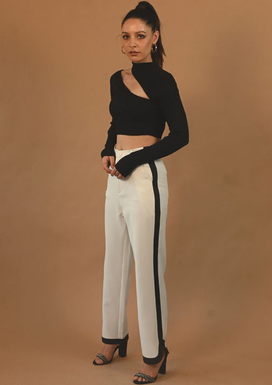 Curved Hem Trousers