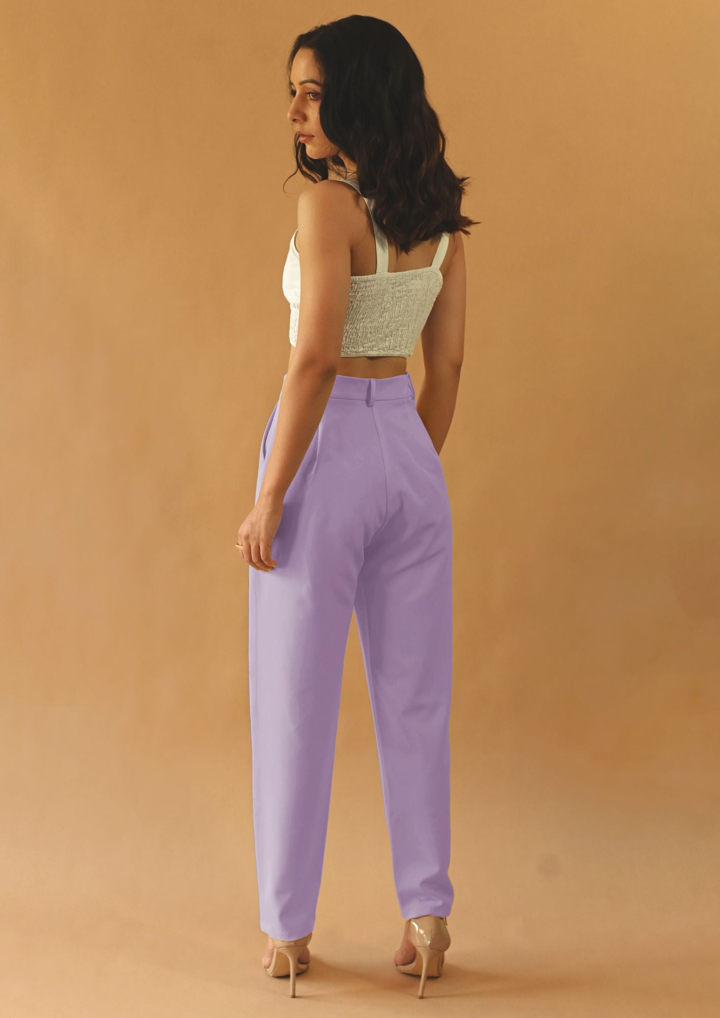 Regular Fit Women Purple Trousers