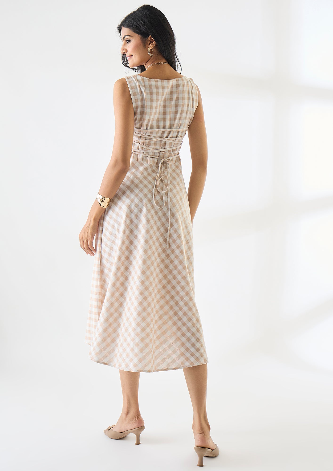 Gingham & Grace Midi Dress