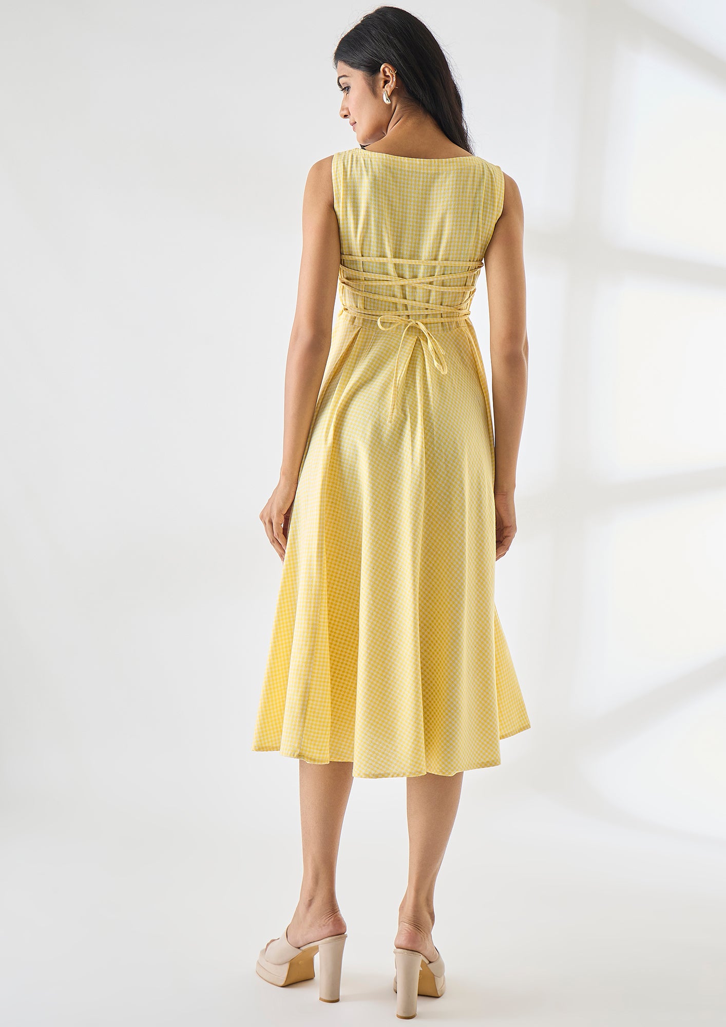 Meadow Gingham Midi Dress