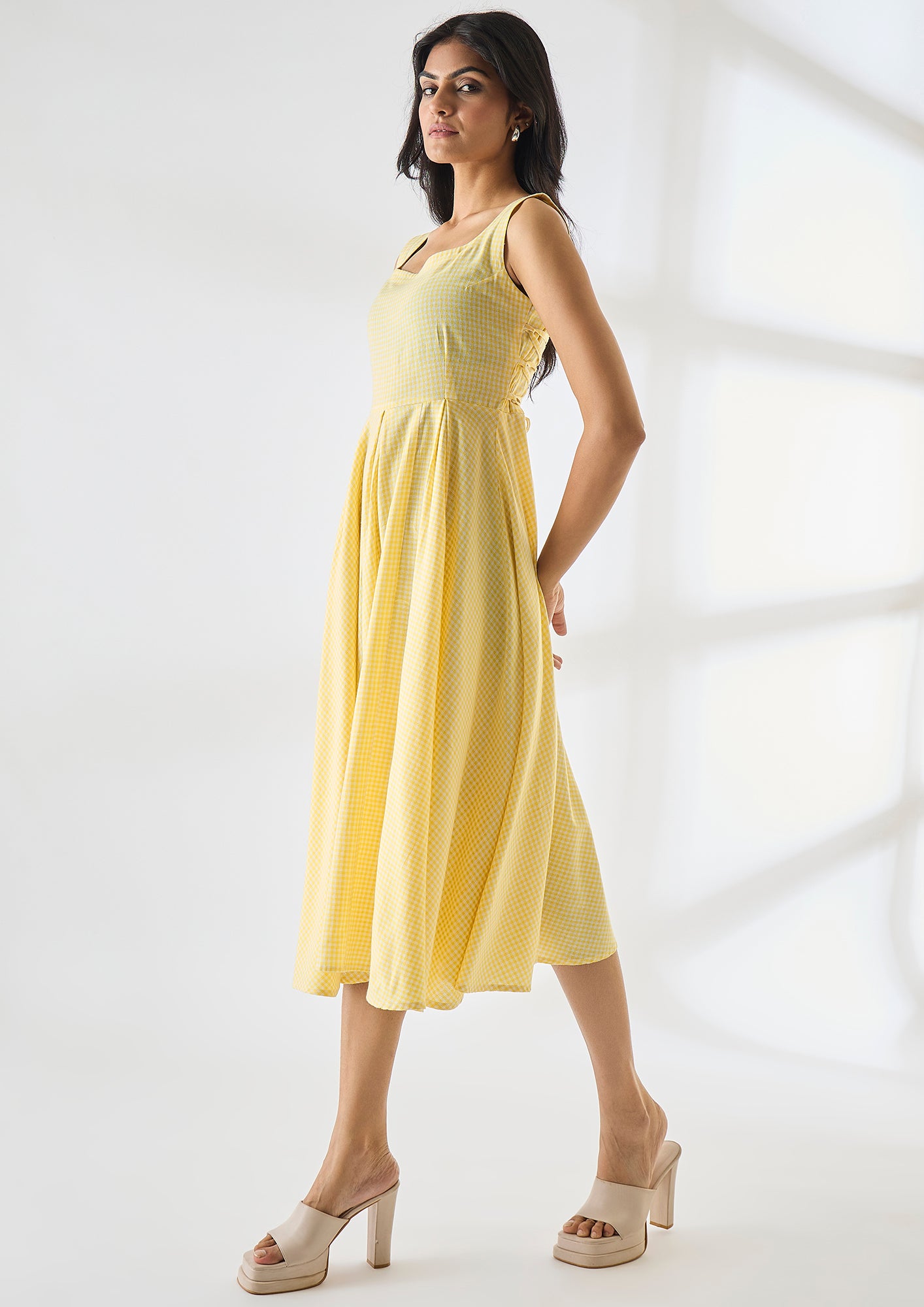 Meadow Gingham Midi Dress