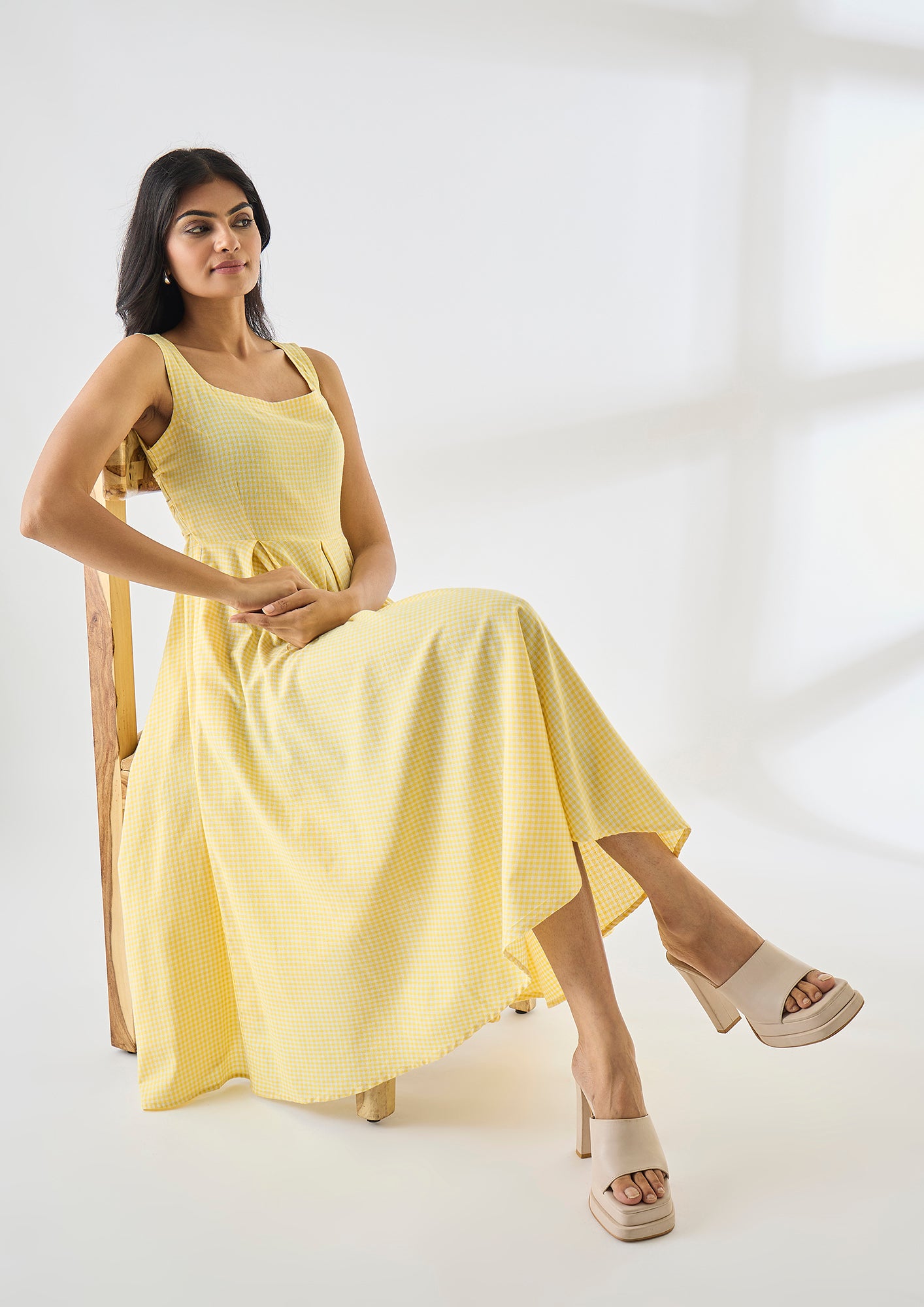 Meadow Gingham Midi Dress