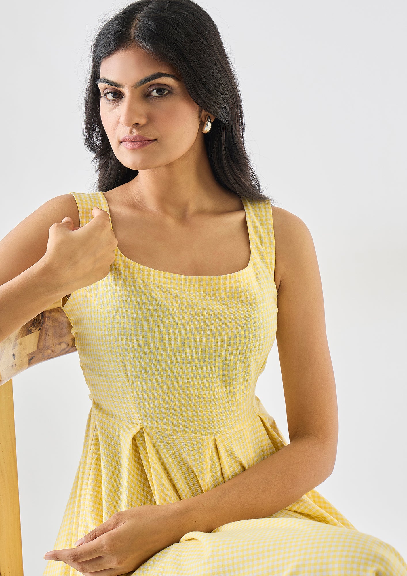 Meadow Gingham Midi Dress