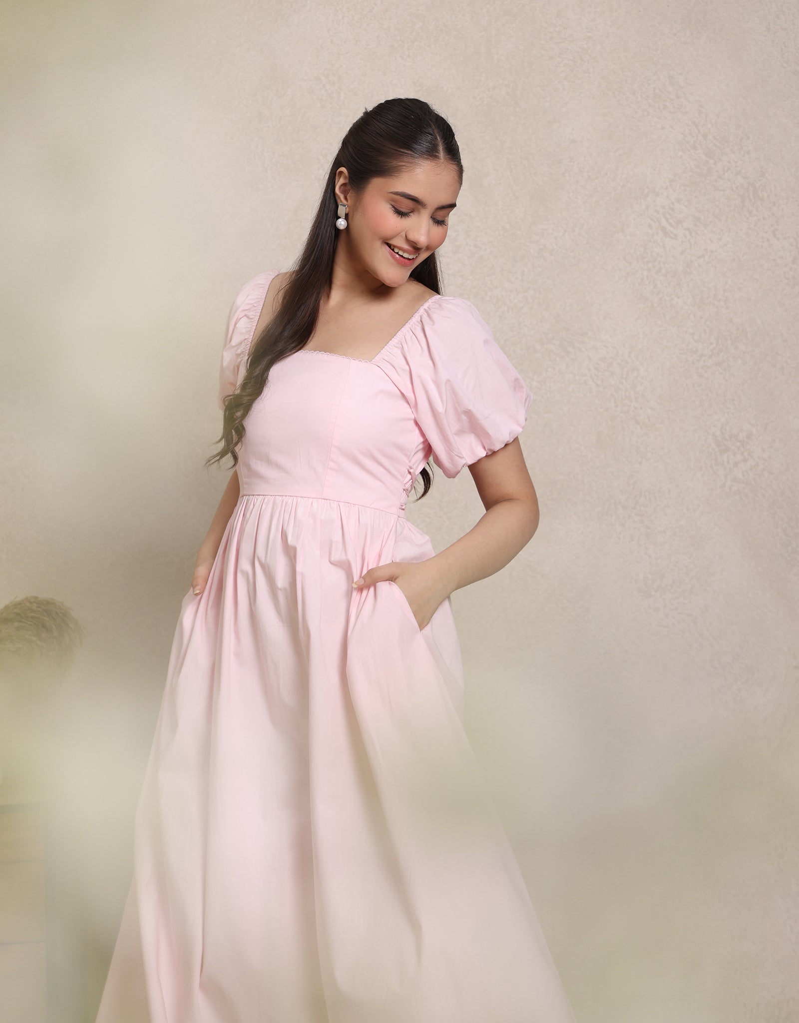 Falling for Pink Midi Dress