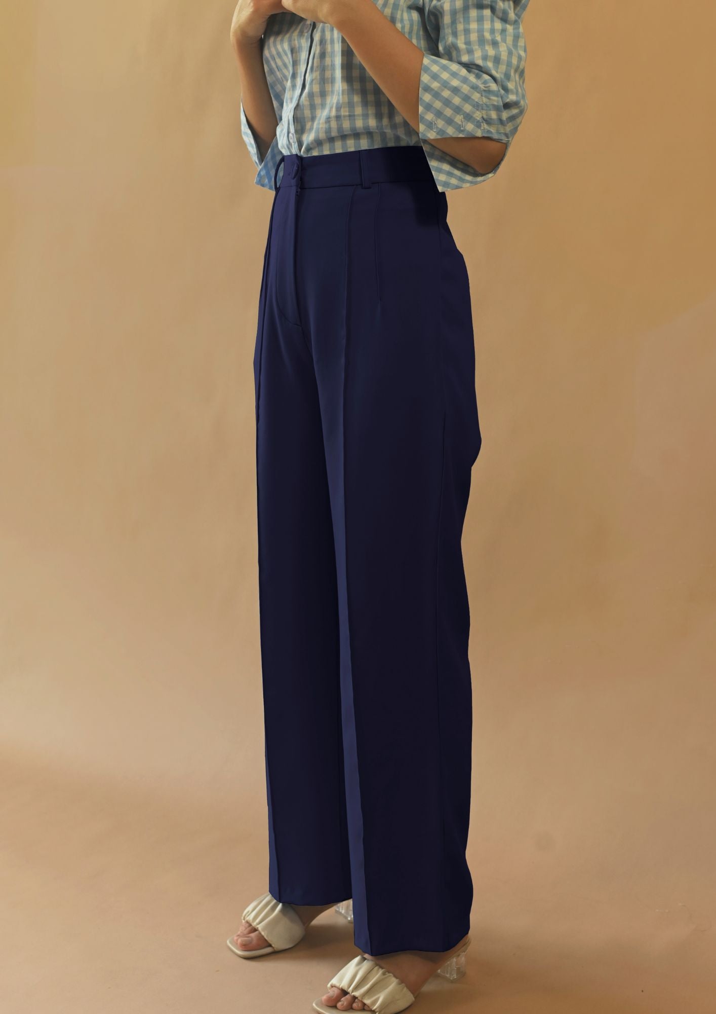 Ecru Jacquard Parallel Pants Design by RADKA at Pernia's Pop Up Shop 2024