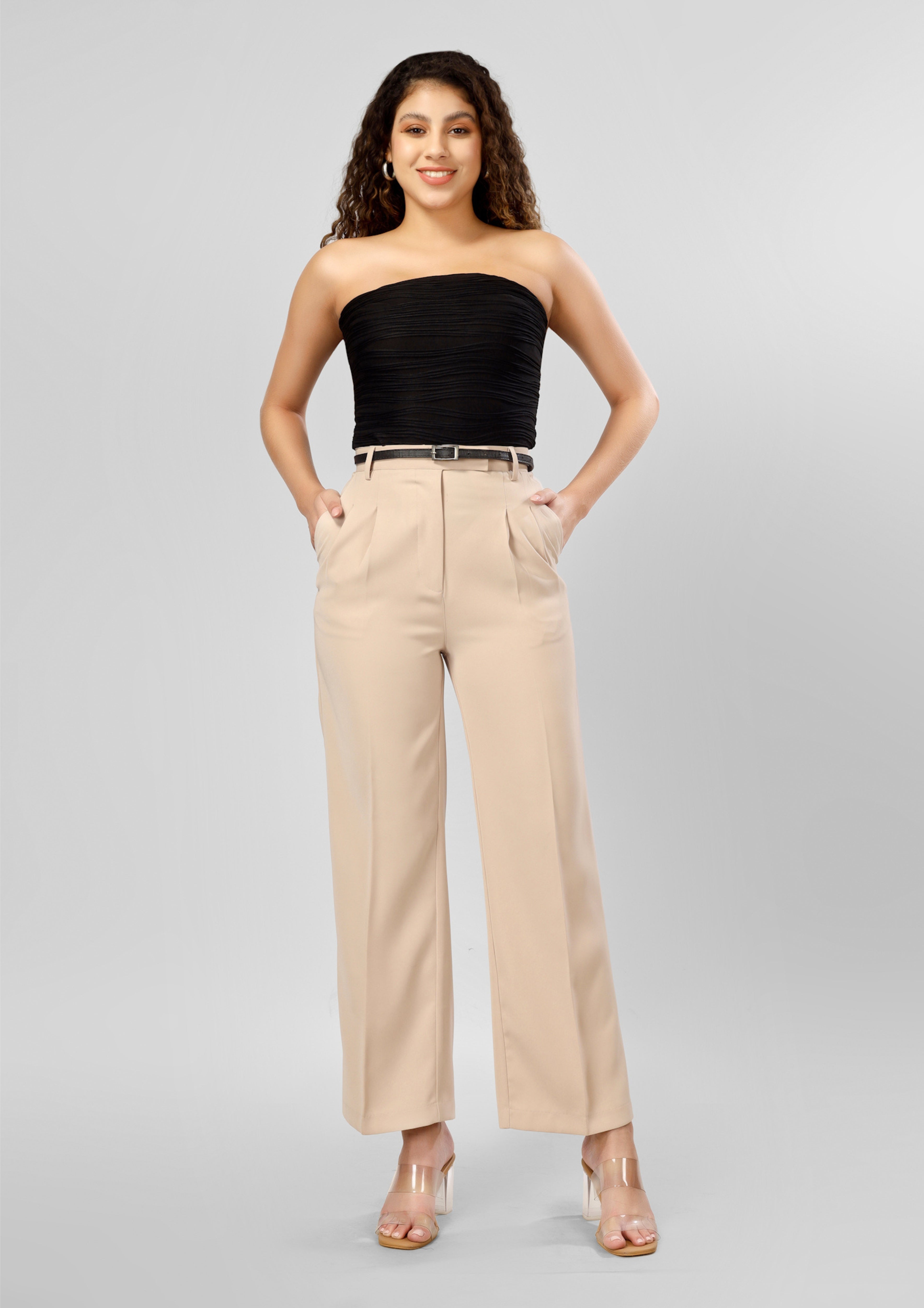 Premium Signature Wide Leg Trousers