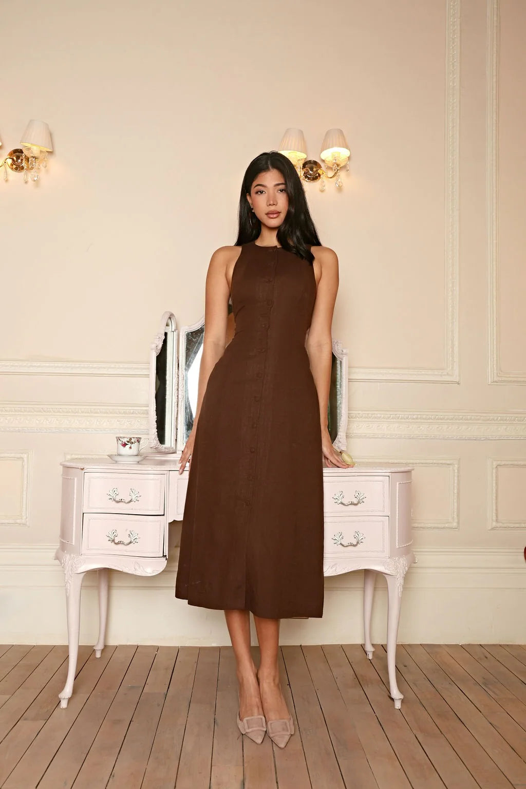 A-line Linen Dress Studio OJS A-line Linen Dress Studio OJS