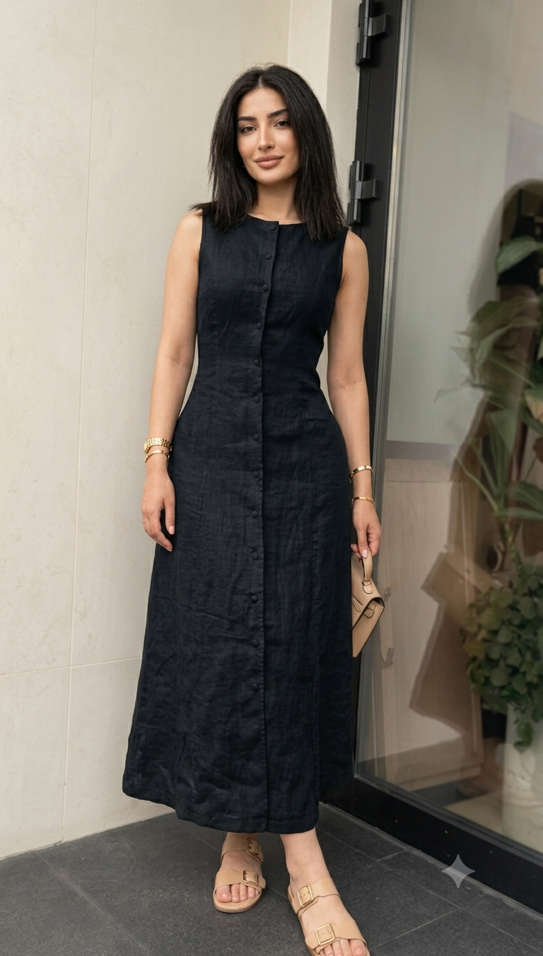 A-line Linen Dress