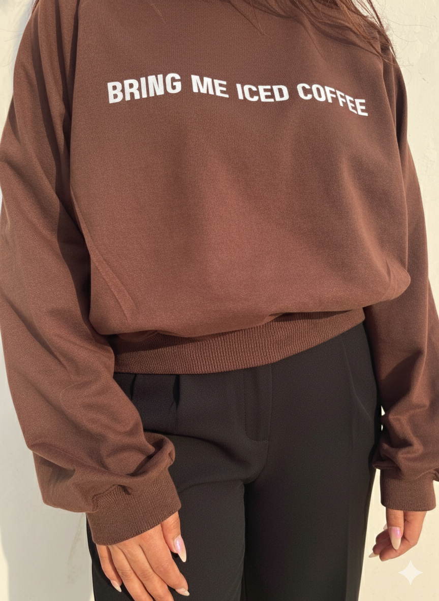 Bring Me Iced Coffee | Oversized Sweatshirt