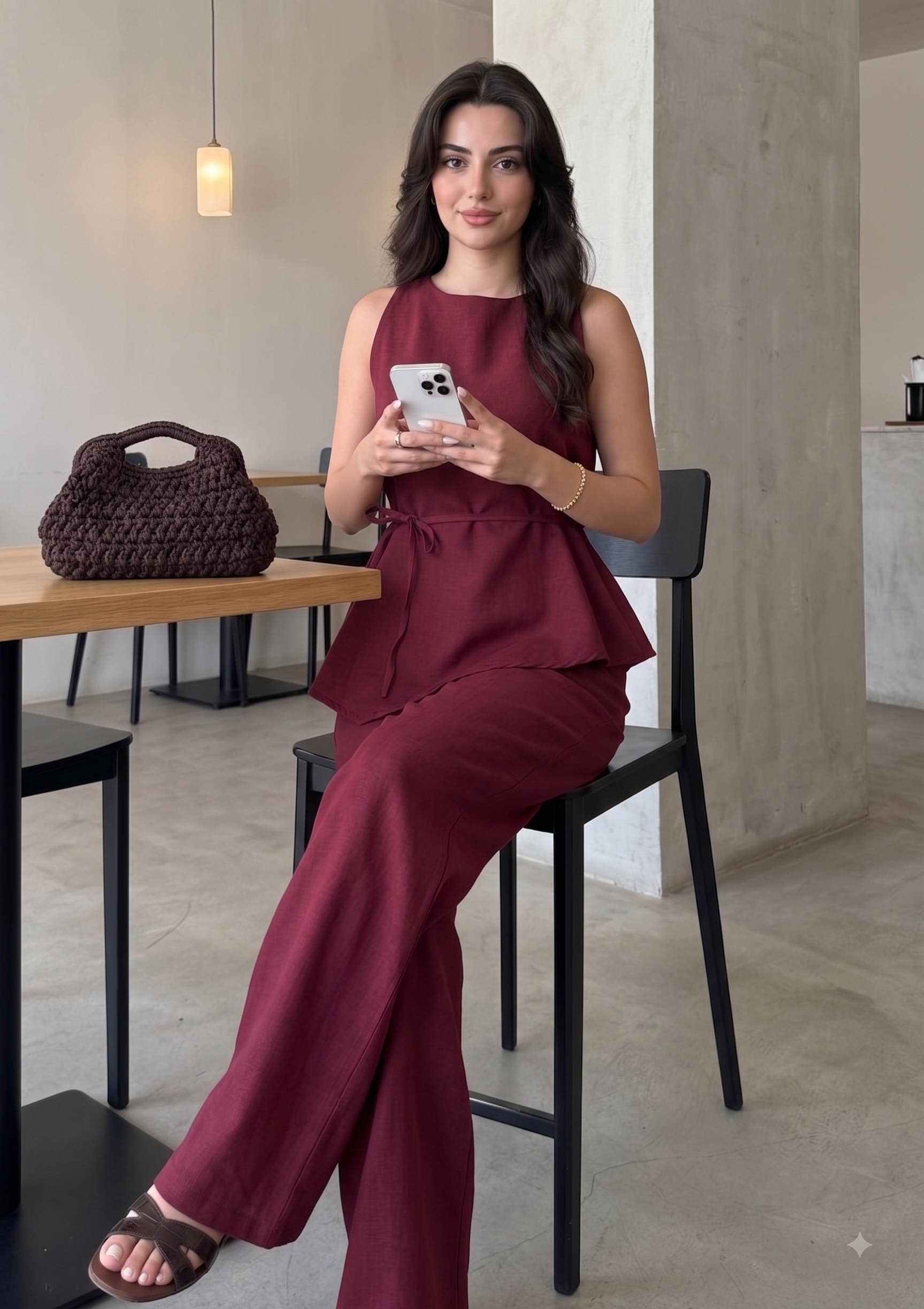 Asymmetrical Linen Co-ord Set