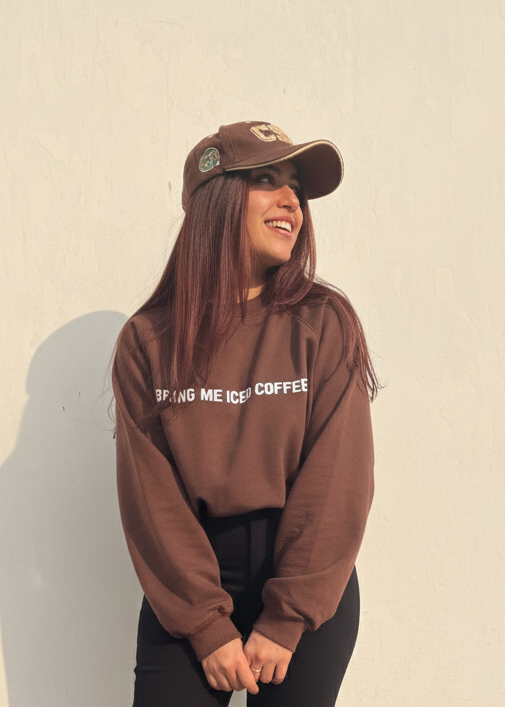Bring Me Iced Coffee | Oversized Sweatshirt