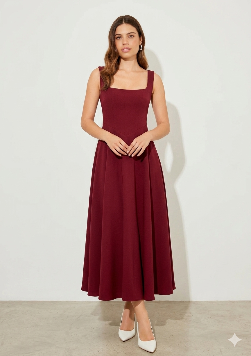 The Flare Midi Dress