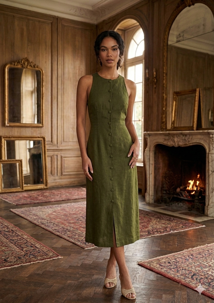 A-line Linen Dress