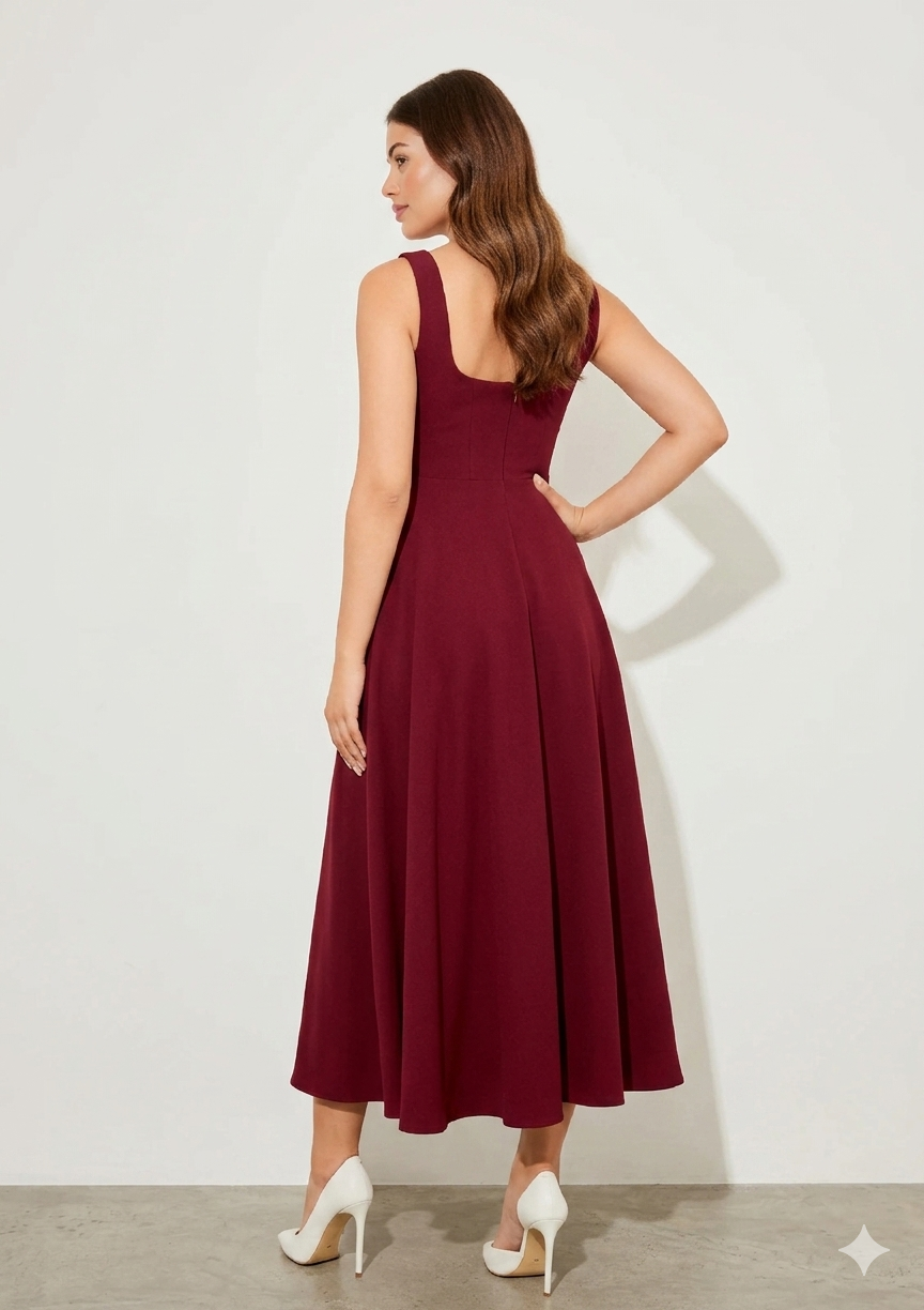 The Flare Midi Dress