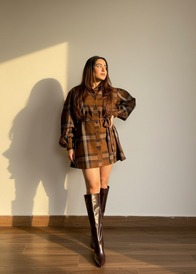 Woolen Shirt Dress