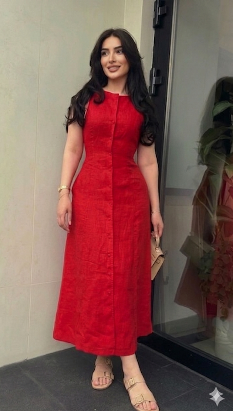 A-line Linen Dress